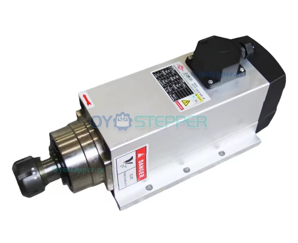 Motor de husillo CNC de 6kW ER32 18000rpm 220V/380V refrigerado por aire para grabado en madera